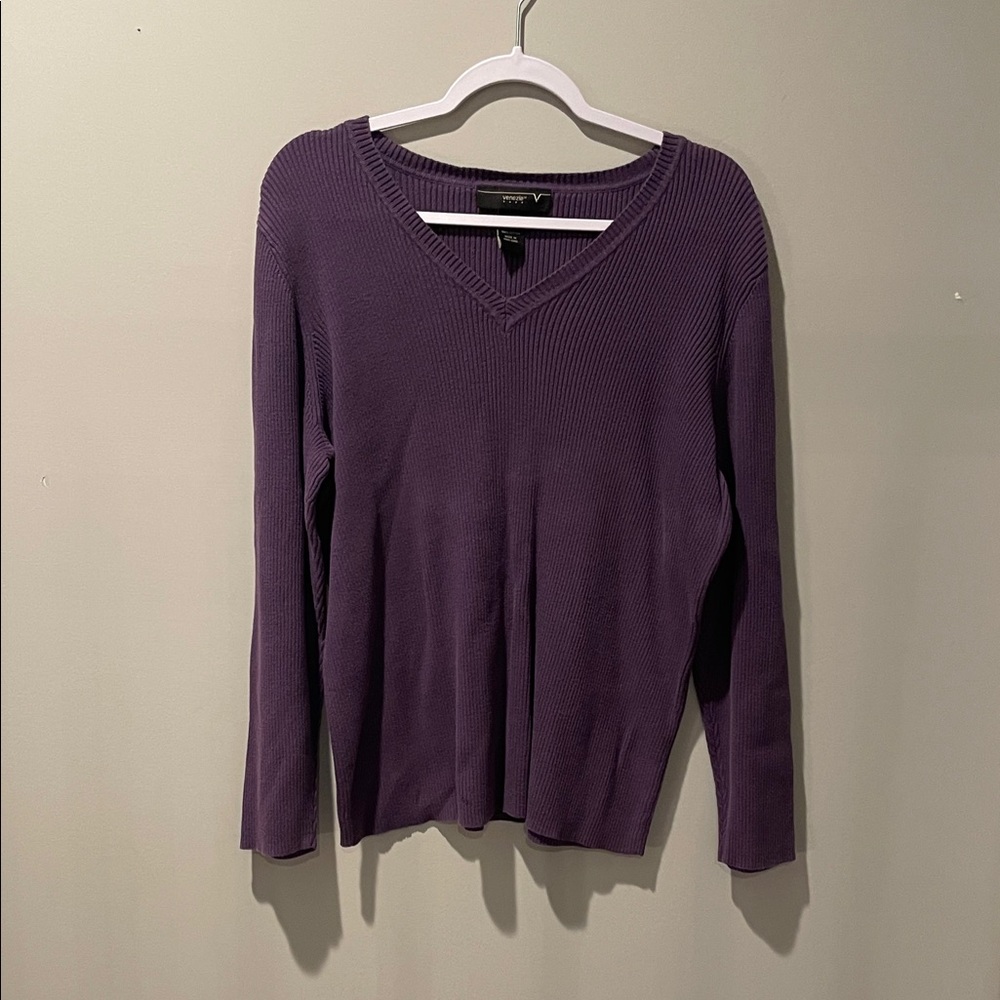 Venezia Lilac Ribbed Knit Top